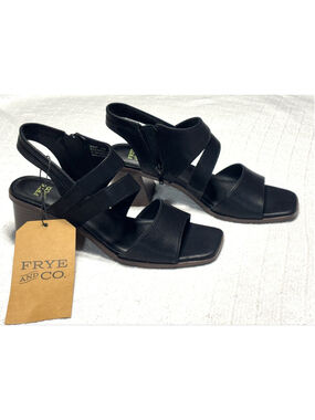 NWT Frye & Co. Robust Strappy Block Heel Square Toe Slingback Sandals Size 9.5